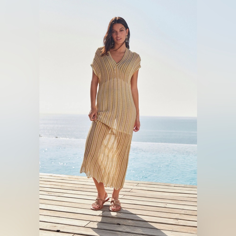 GOLD STITCH MAXI KIMONO - NEXT DIRECT - BNWT - SIZE XXL